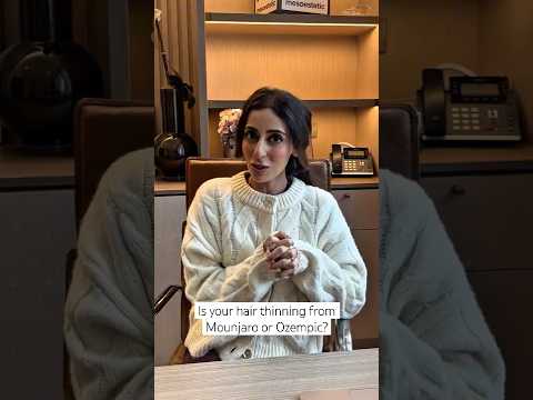 Is Mounjaro making your hair thin? 🤔 #mounjaro #ozempic #hairloss #weightloss #ozempicsideeffects