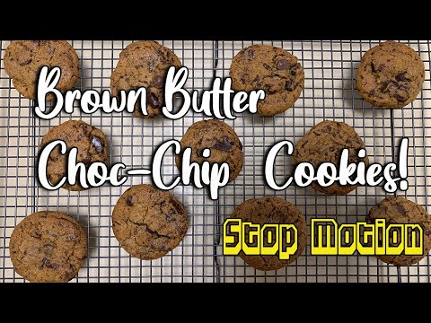 Brown Butter Choc Chip Cookies🍪 || Stop Motion | The Cookworm