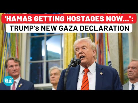 Trump's Surprise New Gaza Declaration: 'Hamas Getting Hostages Now…' - Full Event| Israel| USA