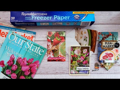 FREEZER PAPER HACK! How To Use MAGAZINES for Junk Journals, Cards & More! 4 PROJECTS! Easy TUTORIAL!