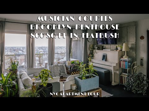 Inside a 800sqft/74sqm Brooklyn Penthouse of a Musician Couple | NYC Apartment Tour