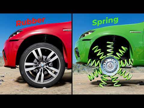 Spring Wheel vs Rubber Wheel #7 - Beamng drive