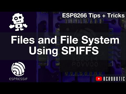 ESP8266 Save Files To SPIFFS Flash Memory w/ Arduino | File System Storage, Web Server