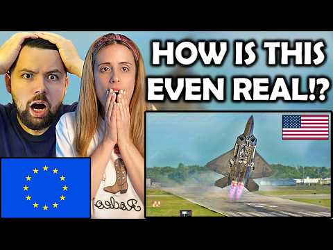 European Girl Reacts to the F-22 Raptor for the First Time
