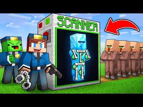 Mikey and JJ Use a Scanner as Police in Minecraft (Maizen)