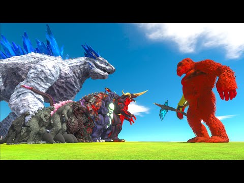 Evolution of SHIMO GODZILLA | Who can defeat Red Evil KONG? Animal Revolt Battle Simulator