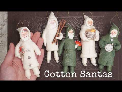 Spun Cotton Tutorial: Nostalgic Cotton Batting Santa Ornament Workshop