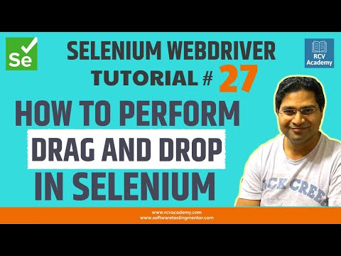 Selenium WebDriver Tutorial #27 - How to Perform Drag and Drop in Selenium