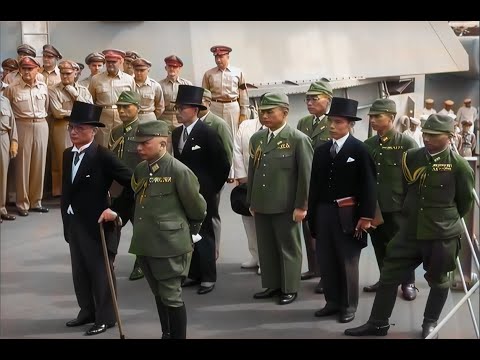 Stunning restored footage of the Japanese Surrender on the USS Missouri, today 2 Sept. 80 years ago!