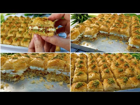 حصري❗احذفي جميع وصفات الجلاش والكنافه‼️اختراع مكس نص كنافه ونص جلاش بحشوه الكريمه في خطوه واحده