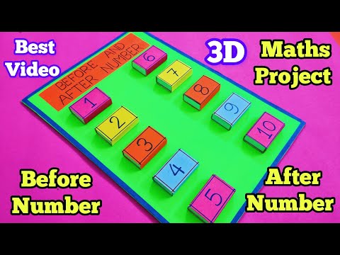 Maths working model #Before and after number maths 3D model#maths project #maths TLM #maths model 👍