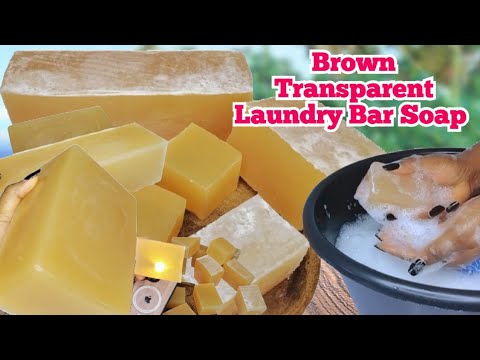 How To Make Brown Transparent Canoe Soap with Just 5 Ingredients/Easy Method And Process..