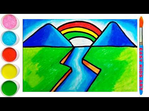 Create an easy and elegant rainbow drawing tutorial.