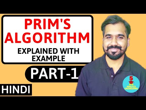 Prim's Algorithm Part-1 For Minimum Spanning Tree Explained With Solved Example in Hindi