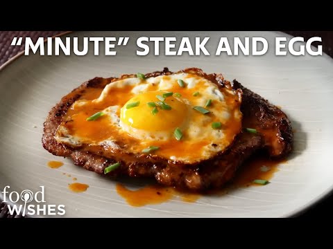 How to Make "Minute" Steak and Egg | Quick & Easy Breakfast Steak | Food Wishes