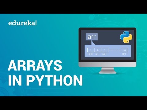 Arrays In Python | Python Array Operations | Python Tutorial For Beginners | Edureka
