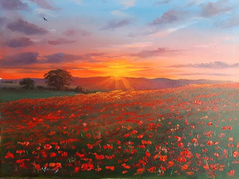 how to paint a sunset in oils #5