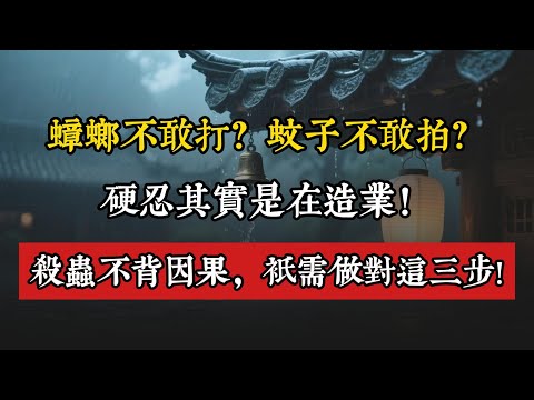 蟑螂不敢打？蚊子不敢拍？硬忍反而在造業！學會這套“驅蟲心法”，只需做對這三步，既不背因果又能護全家！#不殺生 #因果報應 #佛法智慧 #慈悲心 #業力 #修行誤區 #生活禪 #驅蟲妙招 #心靈解脫