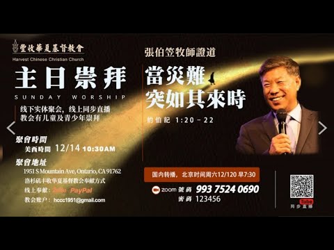 #張伯笠| 張伯笠牧師【當災難突如其來時】約伯記 120 22 （附PPT） 20251213