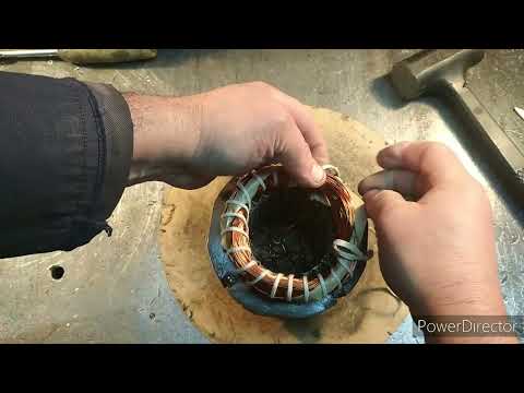 Ремонт,перемотка 1 Ф электродвигателя , с компрессора ( 3 часть)