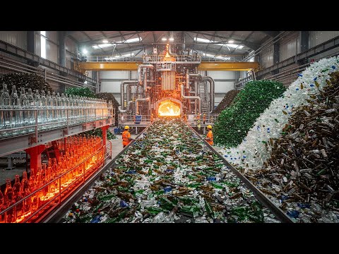 Inside The Glass Factory - How Millions of Glass Bottles Are Recycled In Factory (Full Process)