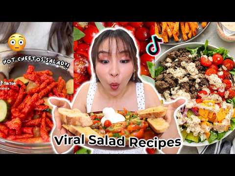 I Tried Viral Salad Recipes 🥗