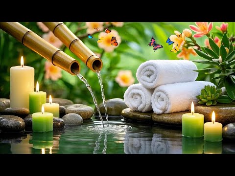 Deep Sleep Bamboo Water Relaxing Music 🌿 Meditation Music & Nature Sounds for Calm & Stress Relief