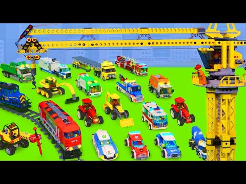 LEGO Stories z radiowozami, koparką i innymi zabawkami dla dzieci