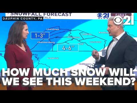 How much snow will Central PA get this weekend?