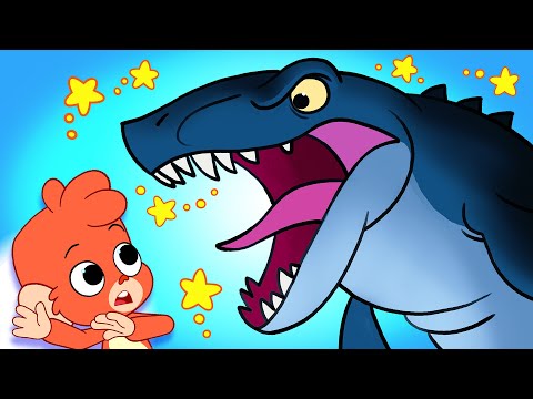 Club Baboo | Mosasaurus for Kids | Dinosaur Cartoon videos | T-Rex Mosasaurus and more