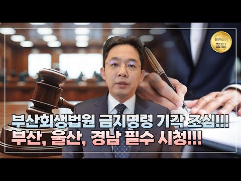[변호사 직접 상담]부산회생법원 개인회생 금지명령 기각 조심!!!