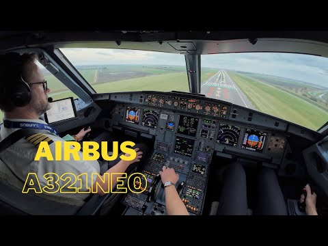 Airbus A321NEO landing at Amsterdam Airport