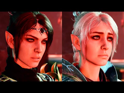 Dark Justiciar vs. Selunite Shadowheart – All reactions to Astarion ascending/remaining a spawn