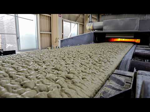 Recycling 1,000 tons of glass bottles into new materials Japanese factory