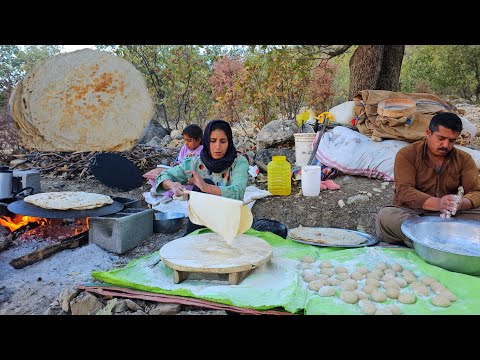 Nomadic life; The art of baking bread over fire! 🔥 | Journey to the heart of forgotten traditions ⛺