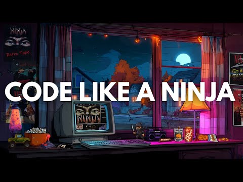 Ninja Arcade Room // 80s Synthwave & Lofi Focus Music for Coding