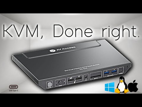 The best in class, Dual monitor/Dual PC-Laptop AV Access KD E10 KVM switch docking station #kvm
