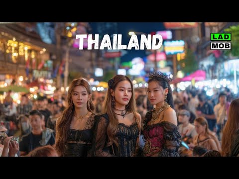 🇹🇭 Bangkok Thailand: Yaowarat Night Market and Khao San Road | Night Walking Tour in 4K HDR