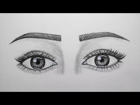 How to draw both eyes step by step for beginners || Pencil sketch for beginners #howtodraw