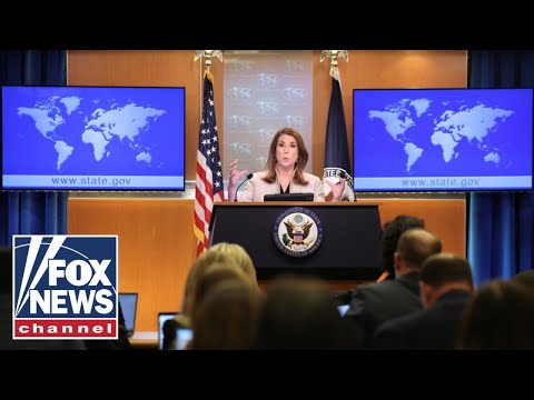 State Department spokeswoman Tammy Bruce holds press briefing