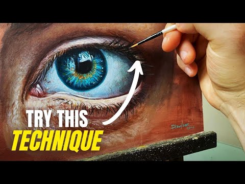 MUST TRY Method | Painting Realistic Eyes in Acrylic