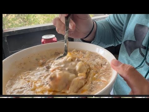 Delicious cheeseburger soup cooked for four hours in the crockpot. It was definitely yummy. ￼
