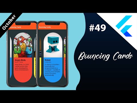Flutter Tutorial - Bouncing Cards - Animator