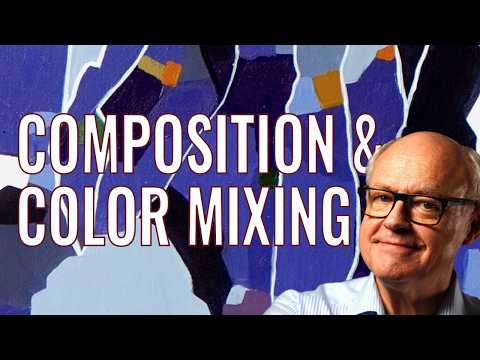 How to mix and use acrylic colors in an abstract painting. Color theory on mixing and composition.