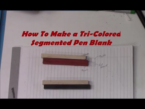 Make A Tri colored Blank Segmented Pen Blank With a Twist