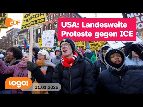Zehntausende protestieren in Amerika gegen ICE-Behörde logo!-Nachrichten vom 31.1.26