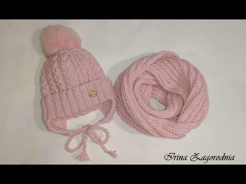 A cap with ears and ties, for children. How to tie ears for a cap # CAPRICE #