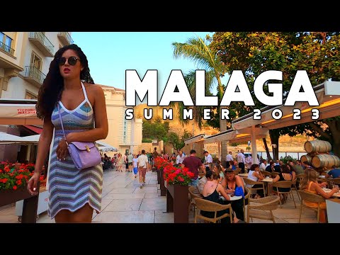 Malaga City Spain Beautiful City Summer 2023 July Update Costa del Sol | Andalucía [4K 60fps]