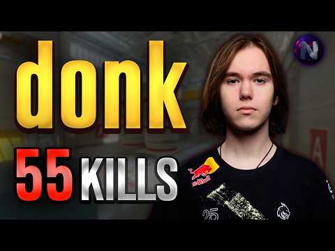 DONK gets 55k while 4400 ELO on FACEIT! donk POV with COMMs (Nuke)