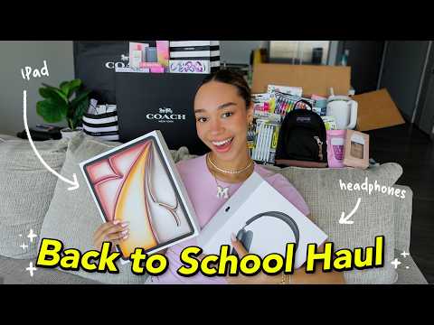 BACK TO SCHOOL SHOPPING HAUL! 🛍️✨ ipad, airpod max, target, sephora, coach + apple giveaway!